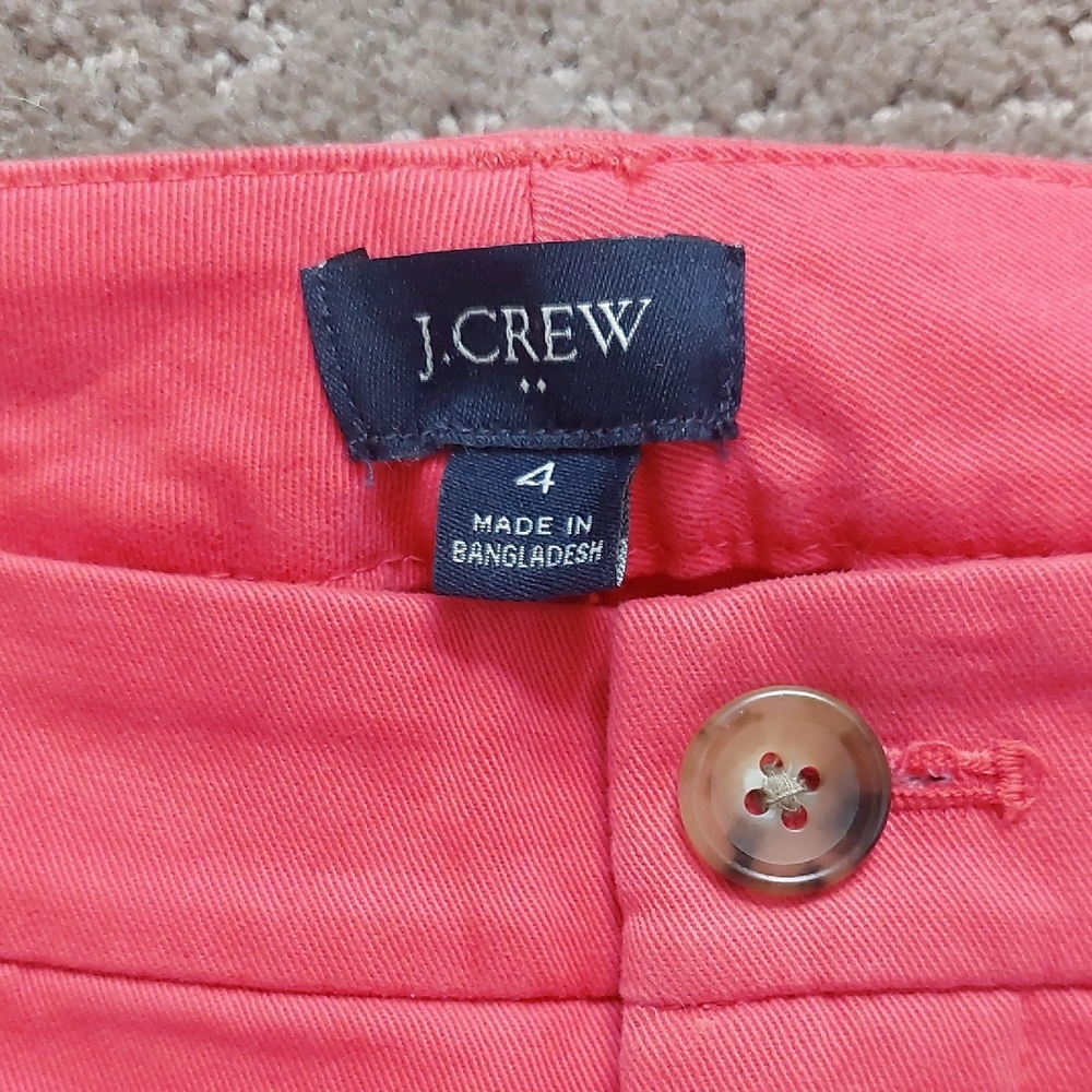 J. Crew Pink Straight Leg Chino Size 4 - Picture 2 of 5